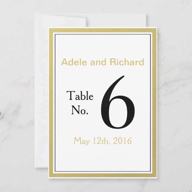 Nous faisons Moderne Chic Mariage Numéro de table (Devant)