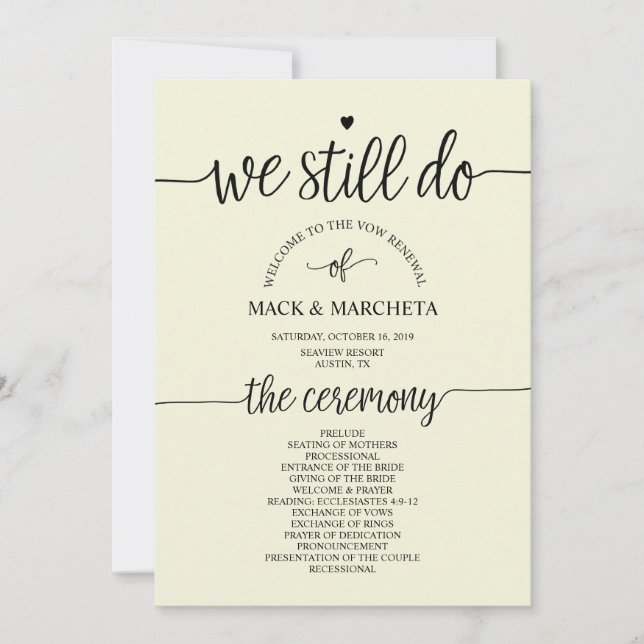 Nous faisons toujours la carte de programme (Devant)