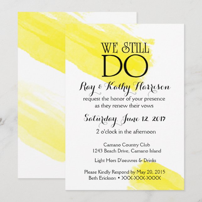 Nous faisons toujours les invitations d'anniversai (Devant / Derrière)