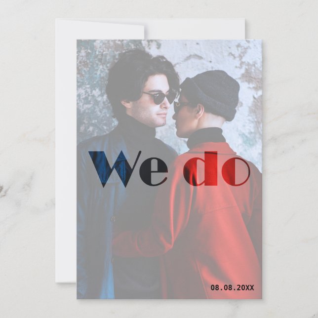 Nous le faisons - Faire-part de mariage d'automne  (Devant)