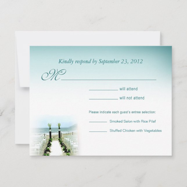 Nous le faisons sur la carte de réponse RSVP Beach (Devant)