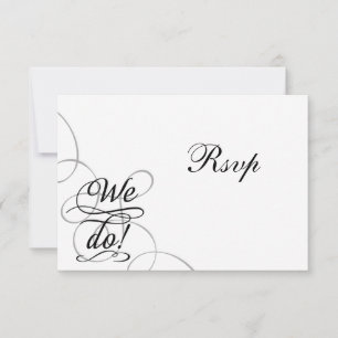 Nous le faisons, Tourbillonnant carte RSVP de mari