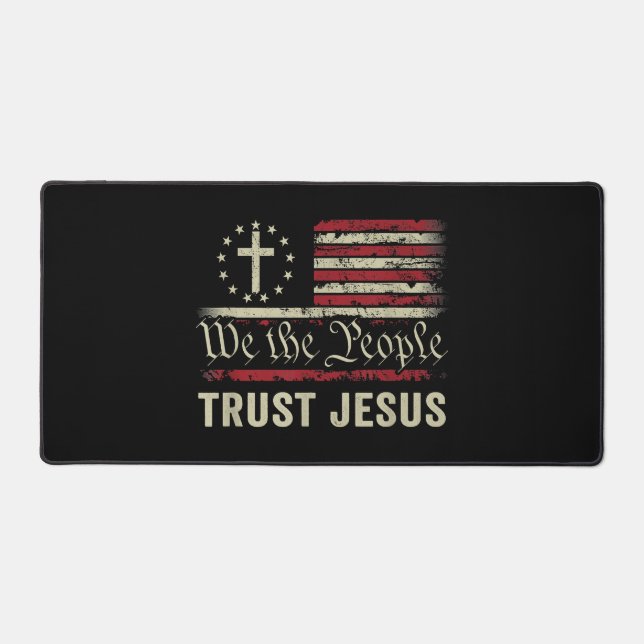 Nous Le Peuple Confiance Jésus - USA Drapeau Chris (Recto)