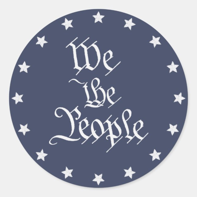 NOUS LE PEUPLE - CONSTITUTION - Stickers patriotiq (Devant)