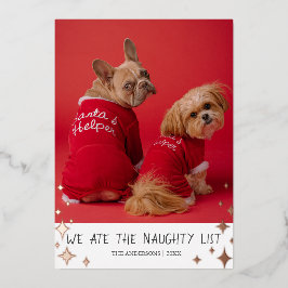 Nous mangeons la liste vilaine Pet Foil Carte de v
