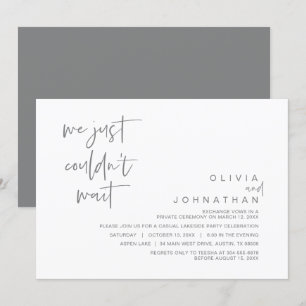 Nous n'avons pas pu attendre, Invitation de mariag