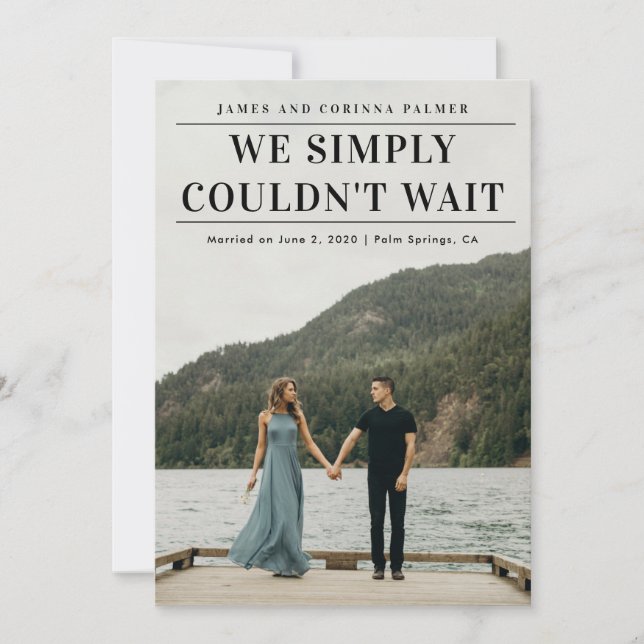 Nous ne pouvions pas attendre le faire-part mariag (Devant)