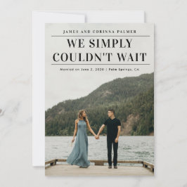 Nous ne pouvions pas attendre le faire-part mariag