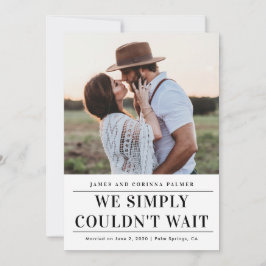 Nous ne pouvions pas attendre le faire-part mariag