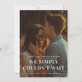 Nous ne pouvions pas attendre le faire-part mariag