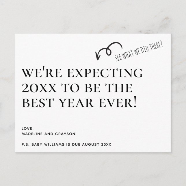 Nous nous attendons à la Faire-part de grossesse (Devant)