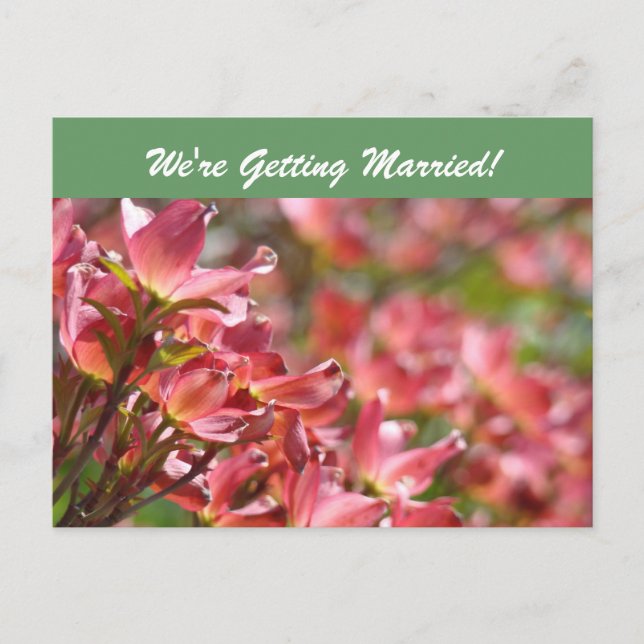 Nous nous marions ! cartes postales Enregistrer la (Devant)