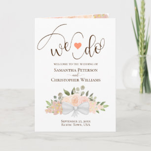 Nous nous marions ! Élégant programme de mariage a