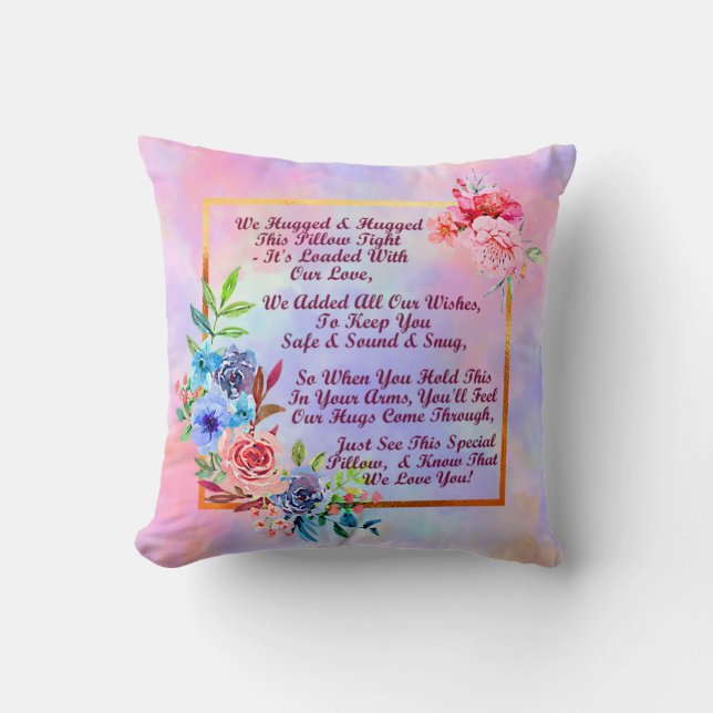 Nous Nous sommes accrochés et serrés ce Coussin No (Recto)