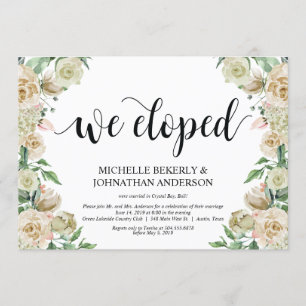 Nous nous sommes enfuis, Carte d'invitation pour r