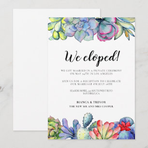 Nous nous sommes enfuis! Faire-part de mariage cac