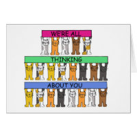 Nous pensons tous à toi Cartoon Cats