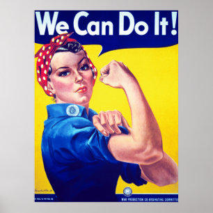 Nous pouvons le faire Rosie la riveteuse Affiche E