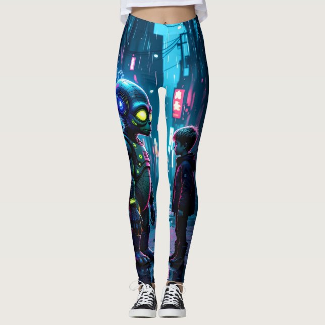 Nous rencontrons à nouveau des leggings Aliens et  (Devant)