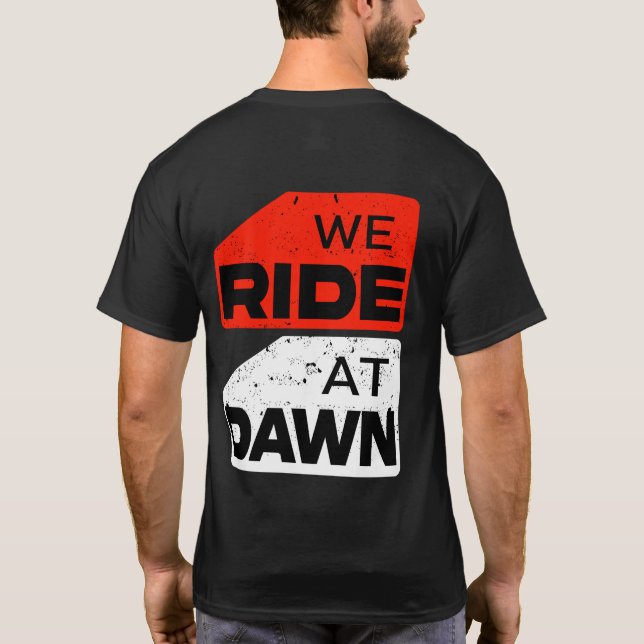 Nous roulons à Dawn T-Shirt - Adventure Biker (Dos)