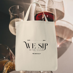 Nous Sirotons Le Vin Club Custom Crest Vin Sac fou