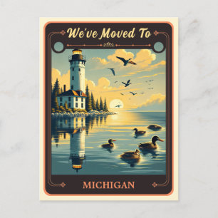 Nous sommes allés au Michigan   Carte postale Vint
