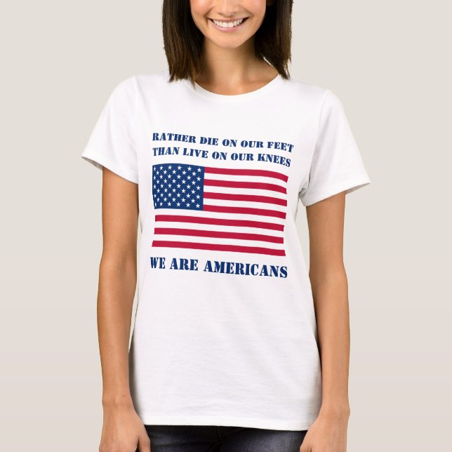 Nous sommes Américains (lumière) T-shirt (Devant)