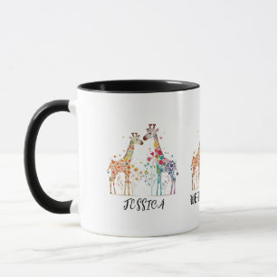Nous sommes amoureux de 2 girafes design mug