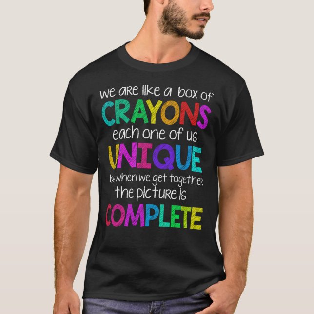 Nous sommes comme une boîte de Crayons T-shirt cla (Devant)