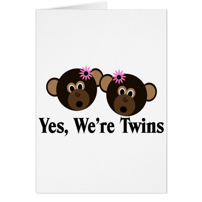 Nous sommes des jumeaux 2 singes de filles (Devant)