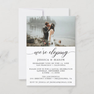 Nous sommes Eloping Invitation Eloped Faire-part