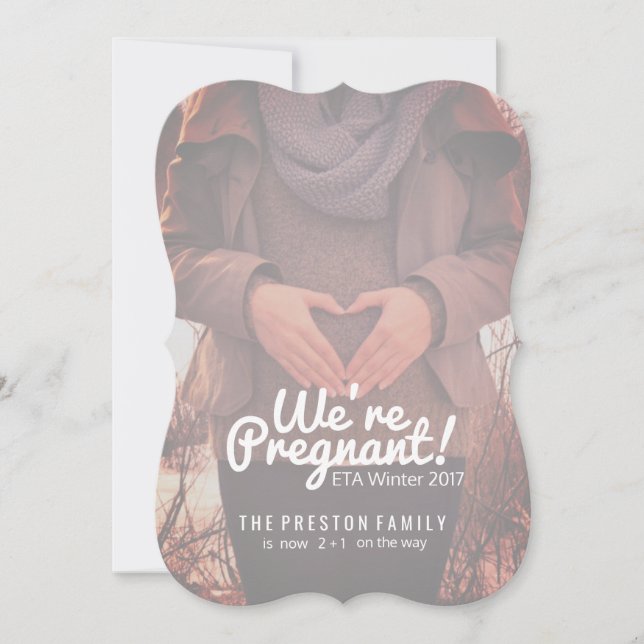 Nous sommes enceinte Customisée Faire-part de gros (Devant)