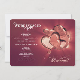 Nous sommes engagés, Coeurs d'or Roses Faire-part