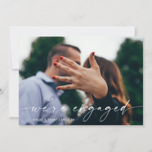 Nous sommes engagés Fiançailles Faire-part Card