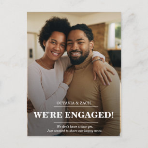 Nous sommes engagés Photo Faire-part carte postale