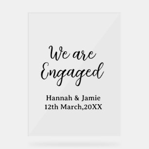 Nous sommes fiancés nom date calligraphystylish