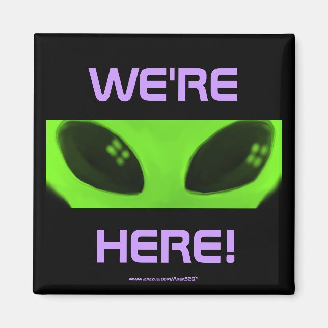 NOUS SOMMES ICI ! aimant v2 (Devant)