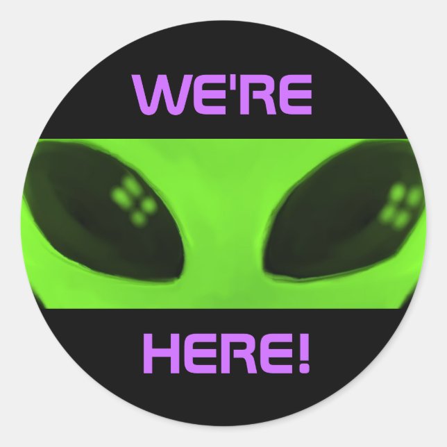 Nous sommes ici ! Autocollants Aliens (Devant)