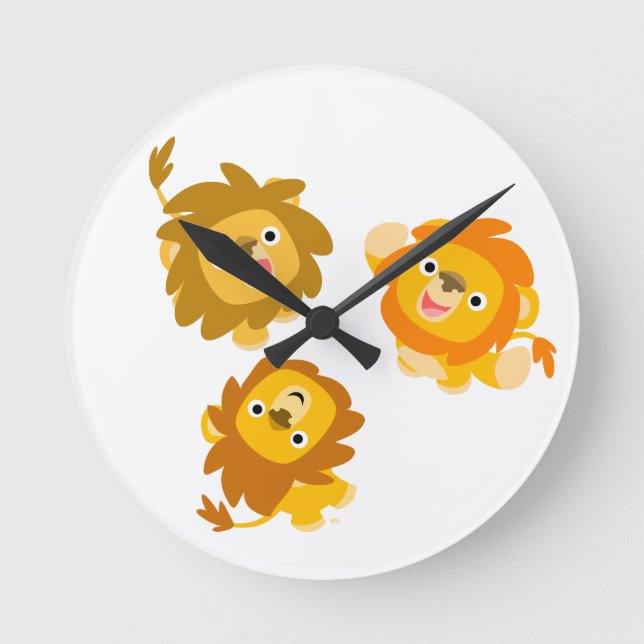 "Nous sommes ici ! !" Horloge murale des Lions de  (Recto)
