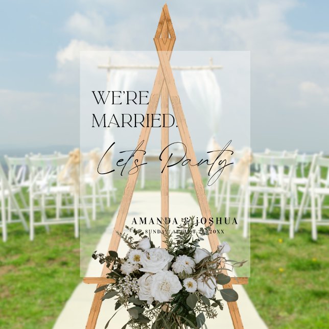 Nous sommes mariés Faisons la fête Mariage Bienven (Créateur téléchargé)