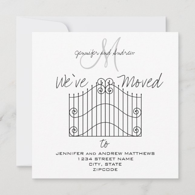 Nous sommes passés à un nouveau Faire-part d'adres (Devant)