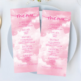 Nous Sommes Sur Cloud Neuf Baby shower Rose Menu