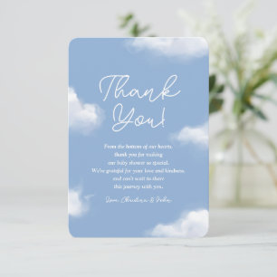 Nous sommes sur le Baby shower bleu Cloud 9 Carte 