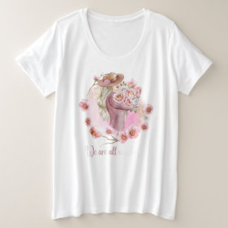 "Nous sommes tous merveilleux" T-shirt floral insp