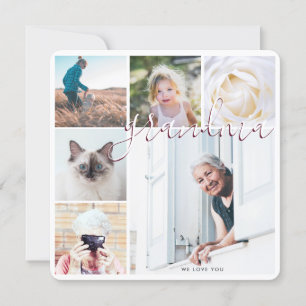 Nous t'aimons Grand-mère Photo personnalisée Carte