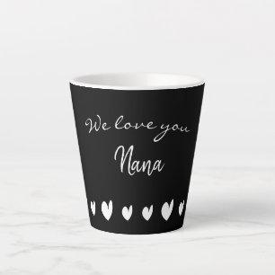 Nous t'aimons Nana Heart Latte Mug