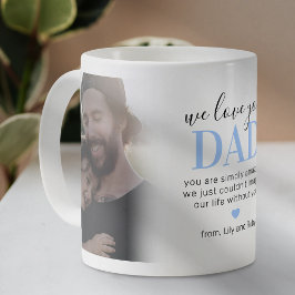 Nous t'aimons Papa 2 Photo Café Mug