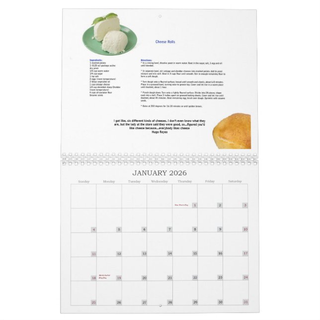 Nous travaillons pour le calendrier de fromage (Jan 2026)