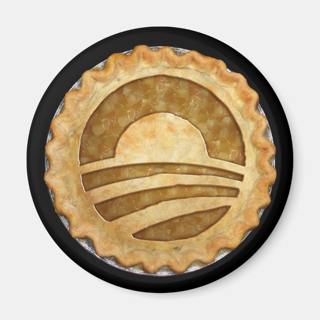 "Nous Voulons De La Tarte !" Obama Pie Magnet (Devant)