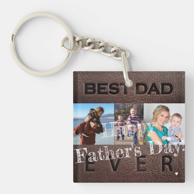 Nous vous aimons papa personnalisé 3 photo collage (Devant)